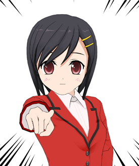 anime girl pointing